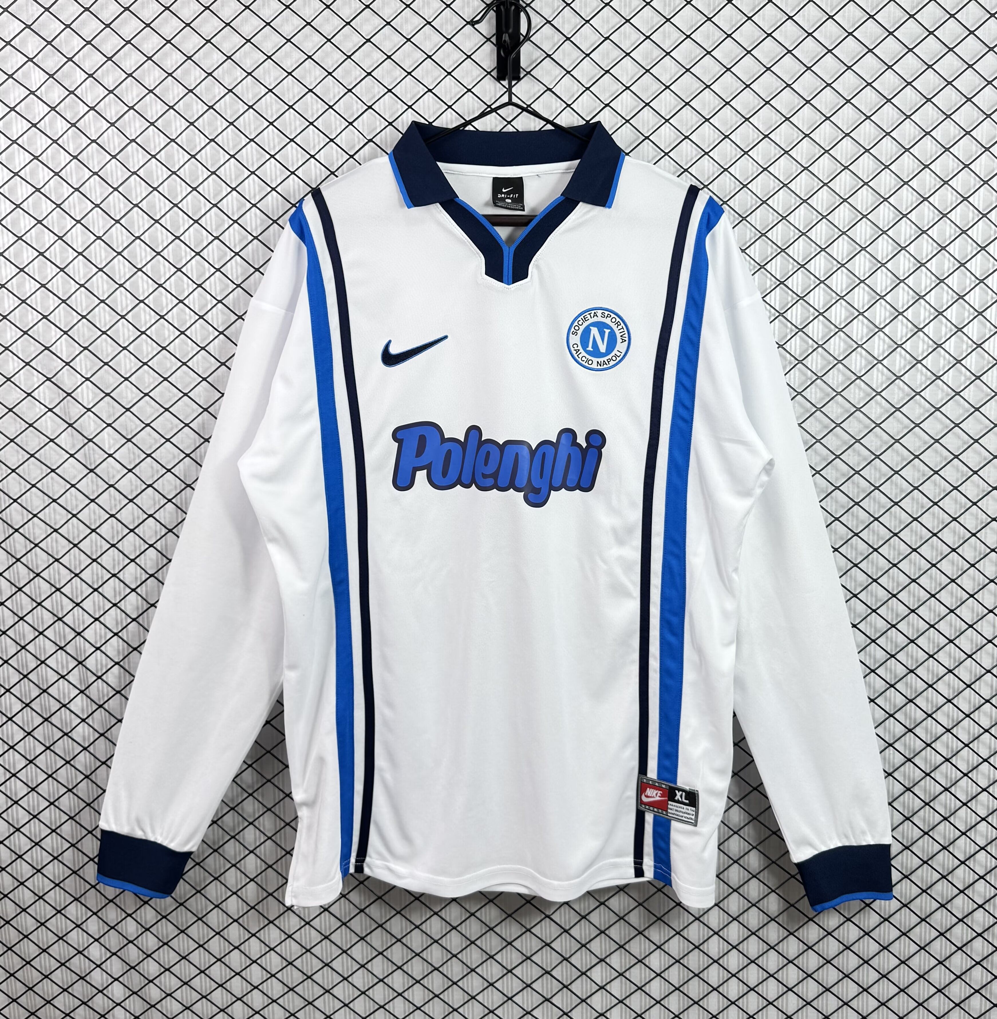 AAA Quality Napoli 97/98 Away White Long Soccer Jersey